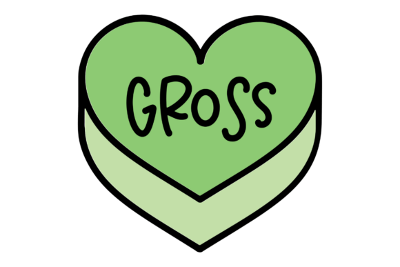 Anti-Valentine Gross Candy Graphics for Creative Crafts
