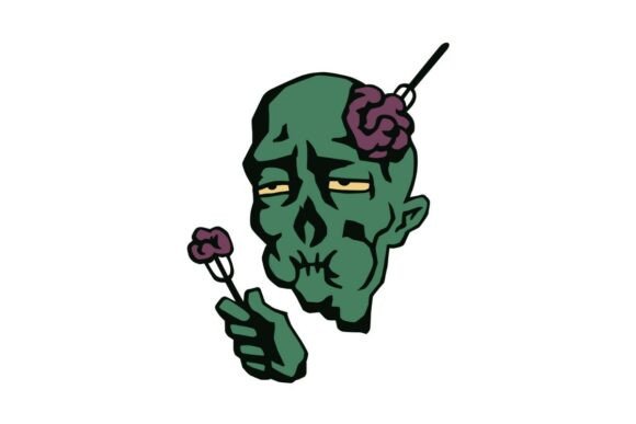 Brain-Snacking Zombie: A Graphic Asset for Creative Content Projects