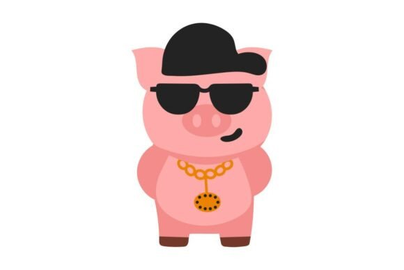Cool Hip-Hop Pig – Stylish Graphics for Creative Crafts