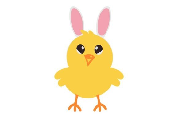 Easter Chick in Disguise: A Playful Graphic for Crafts and Design
