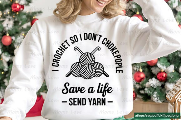 I CROCHET so I DON T CHOKE PEOPLE PNG for Crafts and Graphics