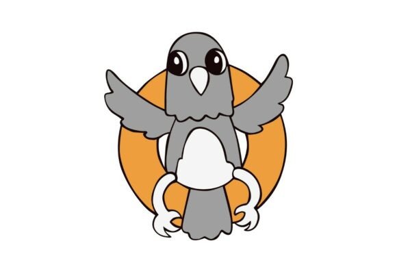 Party Pigeon in Float Graphics for Crafts