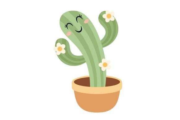 Smiley Cactus: A Playful Graphic for Crafts and Local Branding