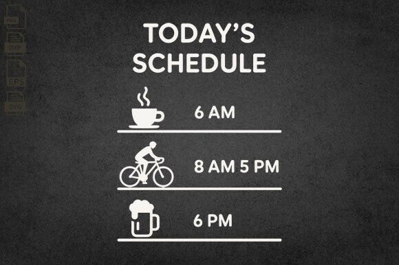 Today s Schedule Cycling Graphics for Blogs and Crafts