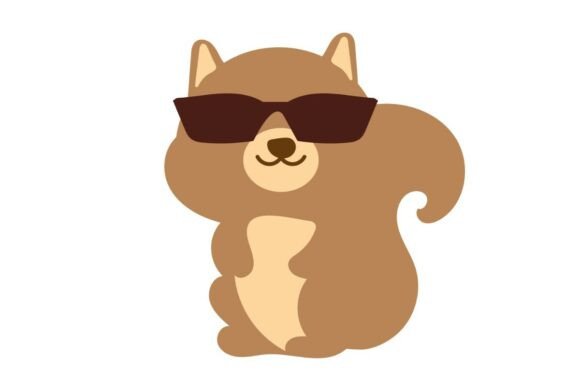 Trendy Forest Squirrel Graphic for Crafts