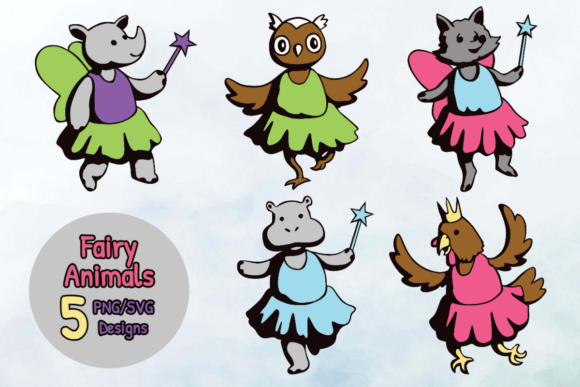 Whimsical Fairy Creatures Bundle for Crafts and Graphics